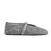 Alaïa Suede Glass-Embellished Ballet Flats