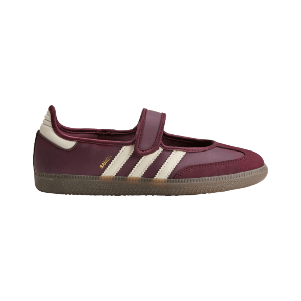 ‘Adidas Samba Jane Maroon Cream White Gold Metallic